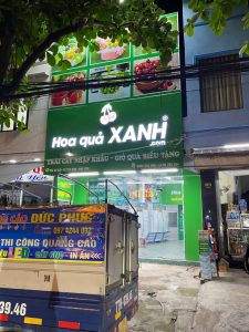 Thi công bảng hiệu chuỗi Hoa quả XANH 